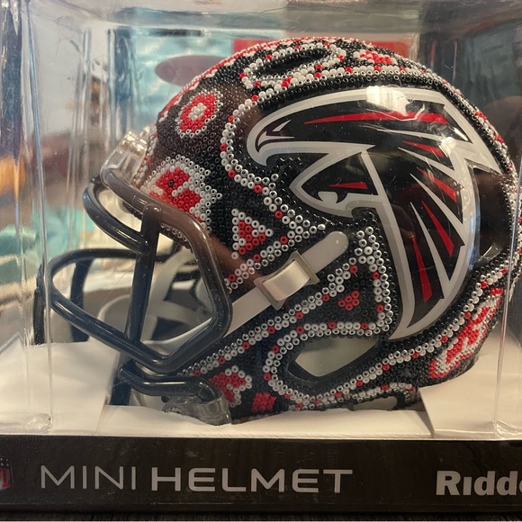 Atlanta Falcons RARE Beaded Riddel Mini Helmet - Picture 7 of 7